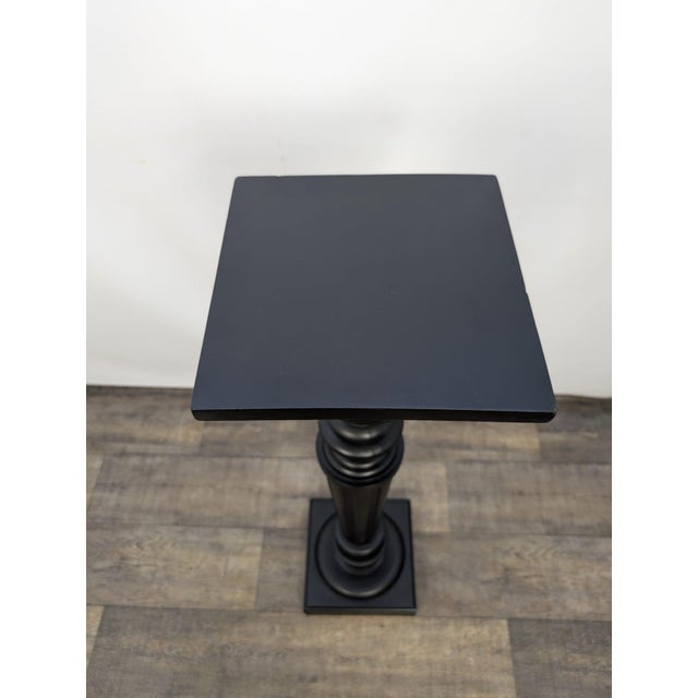 Pedestal Stand in Black Wood For Sale - Image 3 of 14