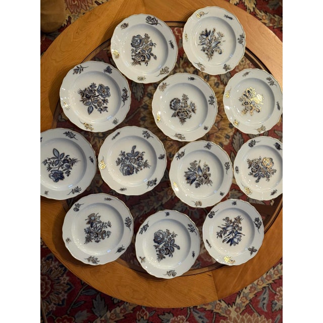 Ceramic Late 19th Century Twelve Meissen Dessert Plates For Sale - Image 7 of 7