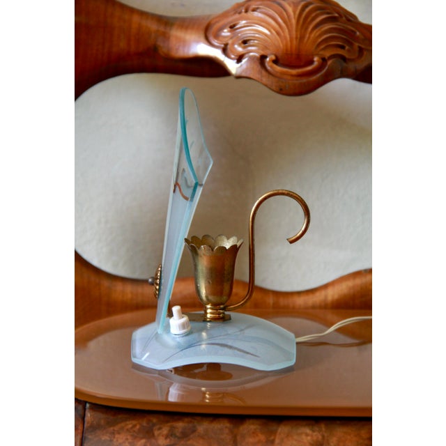 Metal Vintage Italian Table Lamps, 1940s, Set of 2 For Sale - Image 7 of 11