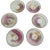 1980s Rueven Art Nouveau Demitasse Cups and Saucers Frosted Glass - Set of 6 For Sale In Tampa - Image 6 of 14
