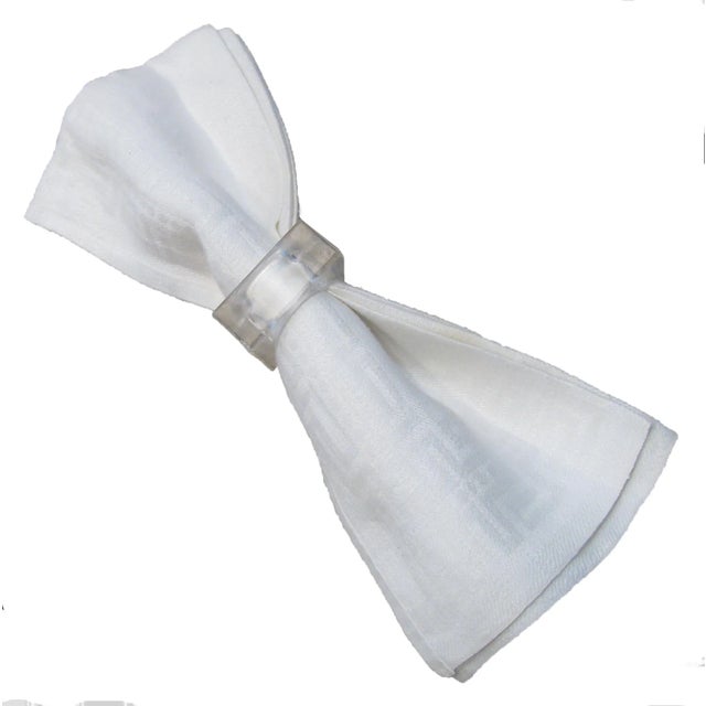 Mid-Century Modern Last Call - Mid-Century Square Lucite Napkin Rings - Set of 6 For Sale - Image 3 of 4