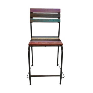 Vintage Boat Wood Retro Dining Chair For Sale