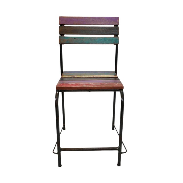 Vintage Boat Wood Retro Dining Chair For Sale