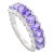 Metal Tanzanite and Diamond Cluster Half Eternity Band Ring Size 7 For Sale - Image 7 of 12