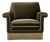Danish Armchair in Green Furniture Velour, 1970s For Sale
