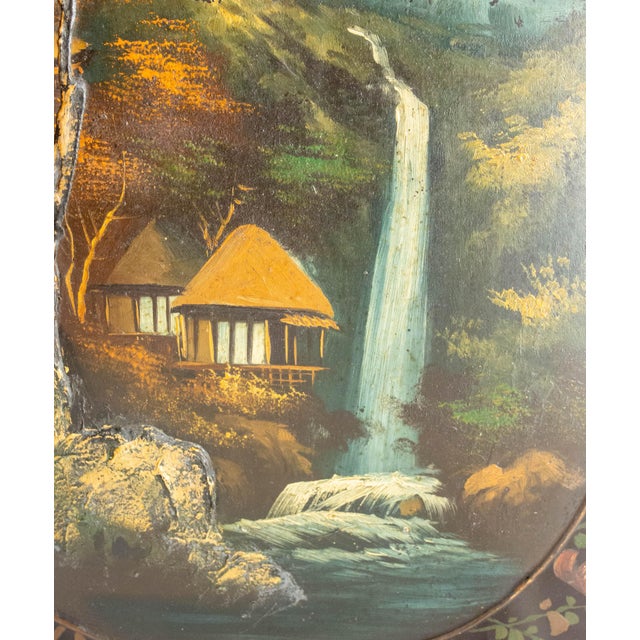 Wood Japanese Painted and Lacquered Wood Panels For Sale - Image 7 of 15