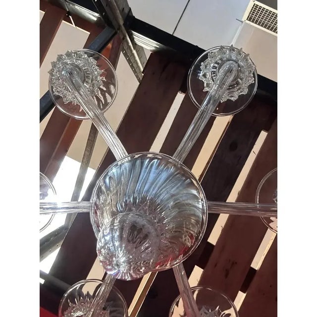 Transparent Murano Glass Chandelier with Trasparent Rostrato Boubeches by Simoeng For Sale - Image 6 of 8