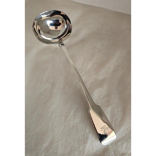 Antique George IV Sterling Silver Griffin Crest Soup Ladle, 1829 For Sale - Image 12 of 18