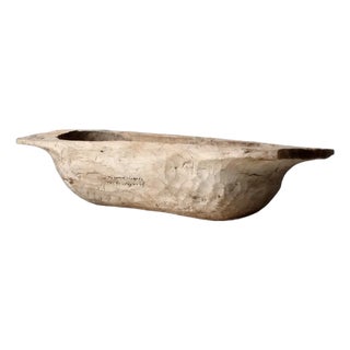 Antique 19th Century American Hand Hewn Dough Bowl For Sale