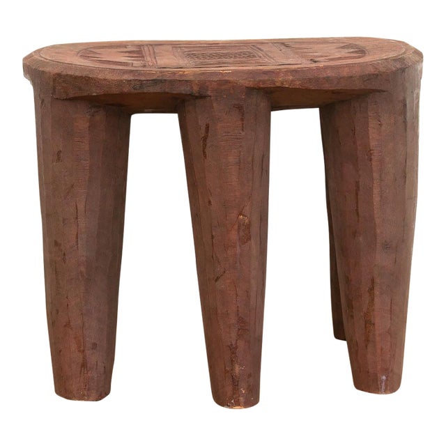 Handcarved Wooden Nupe Stool For Sale