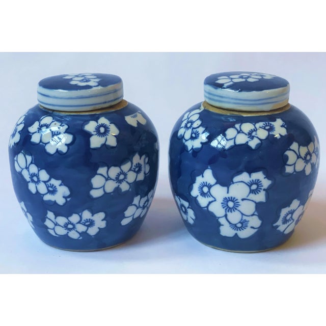 2020s Contemporary Chinoiserie Ginger Jars With Cherry Blossoms - a Pair For Sale - Image 5 of 9
