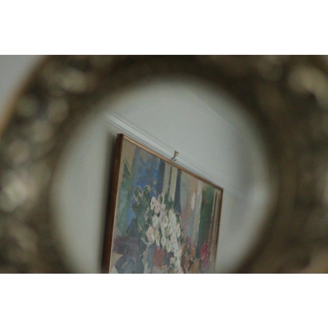 Antique Swedish Brass Sconces with Mirrors, Set of 2 For Sale - Image 10 of 18