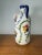 Folk Art Vintage Spanish Hand Painted Ceramic Vase Floral Folk Art Made in Spain For Sale - Image 3 of 10