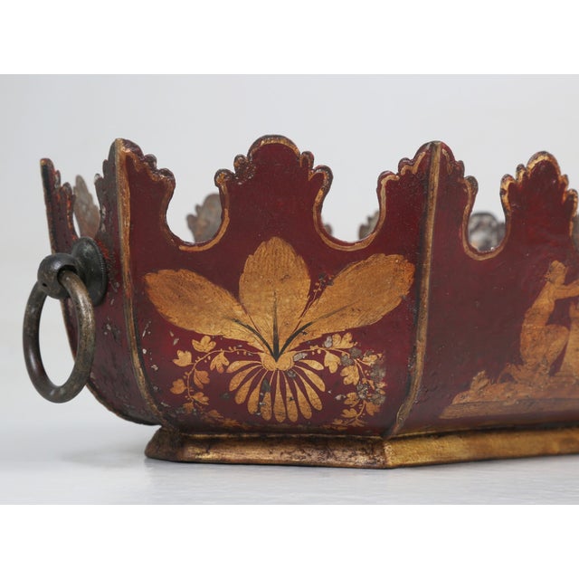Antique French Tole Painted Jardinière or Planter, Circa 1800s For Sale In Chicago - Image 6 of 12