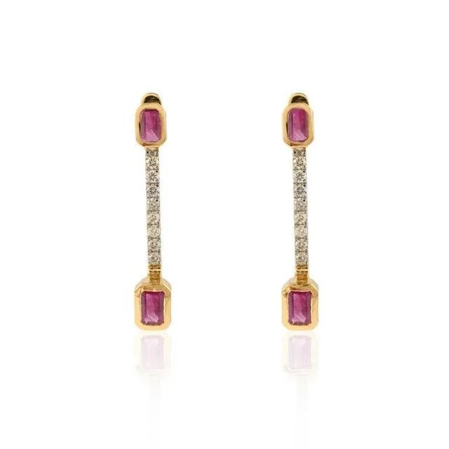 Not Yet Made - Made To Order Stud Dangle Two in One Ruby Earrings - a Pair For Sale - Image 5 of 6