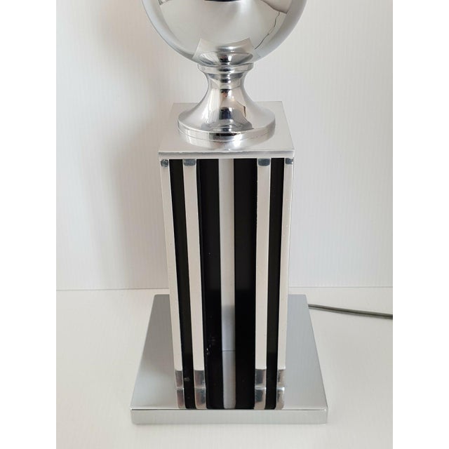Vintage Table Lamp in Chrome Steel, 1970s For Sale - Image 3 of 7