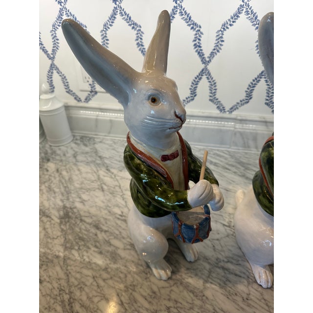 Mid 20th Century Ceramic Bunnies - A Pair For Sale - Image 12 of 13