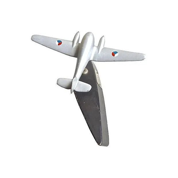 Vintage Art Deco Style Czech Trophy Model Plane For Sale - Image 4 of 6