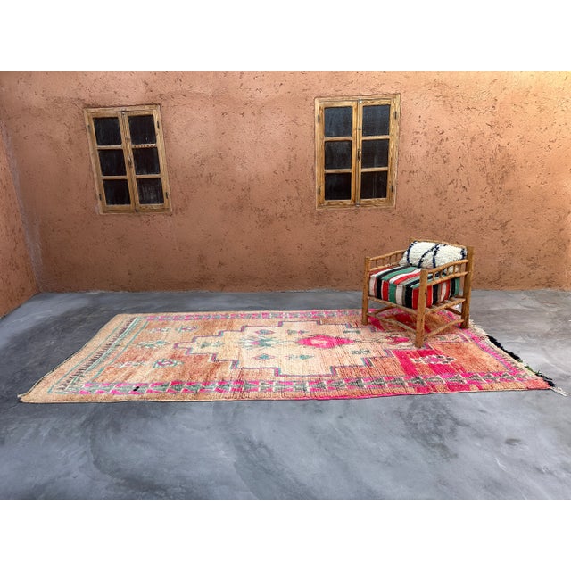 Pink 1980s Pink Moroccan Vintage Rug - 5'9" X 12'1" Ft For Sale - Image 8 of 10