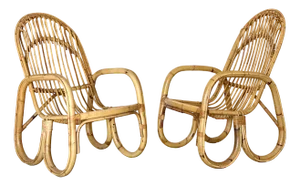 Set of Bamboo Armchairs