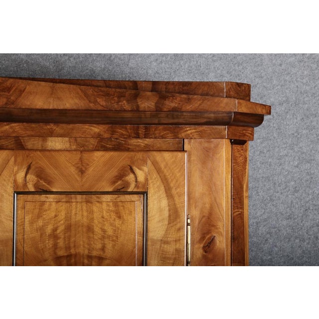 Antique Biedermeier Cabinet in Walnut, 1820s For Sale - Image 11 of 18