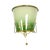 Green Gradient Glass Wall Sconce With Brass Fixture, France 1960s. For Sale - Image 10 of 12