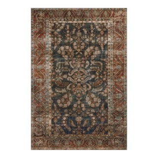 Chris Loves Julia x Loloi Jules Ocean / Spice 2'-3" x 3'-9" Area Rug For Sale