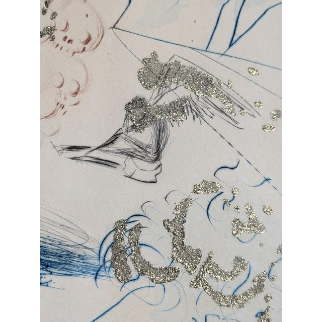 Salvador Dali, The Kiss, 1971, Etching & Stencil with Gold Foil on Arches Paper For Sale - Image 3 of 15