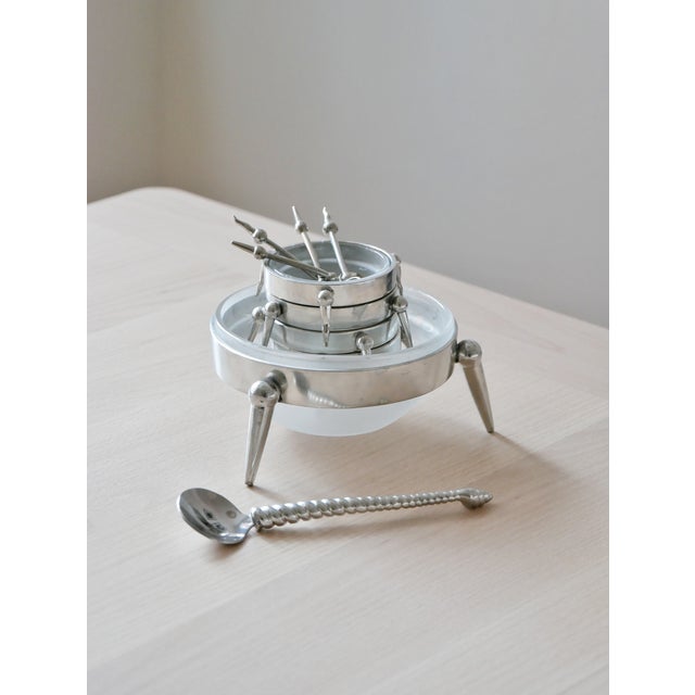 French Postmodern Caviar Holders from Arcoroc, 1960s, Set of 5 For Sale - Image 4 of 7