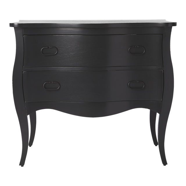 Rochelle 2 Drawer Chest, Black For Sale