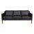 Model 2323 3-Seater Sofa in Black Bison Leather by Børge Mogensen for Fredericia For Sale - Image 10 of 10