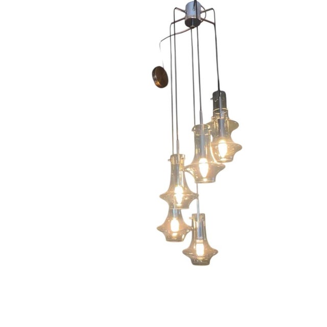 Metal Space Age Cascade Lamp, 1960s For Sale - Image 7 of 10