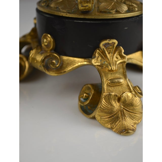 Antique French Gilt Bronze and Marble Candlesticks, 1890s, Set of 2 For Sale - Image 10 of 14