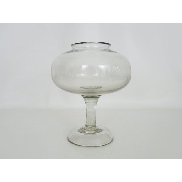 Antique Blown Glass Leech Jar, 19th Century Pharmacy Antique 19th-century blown glass pharmacy leech jar. In excellent...