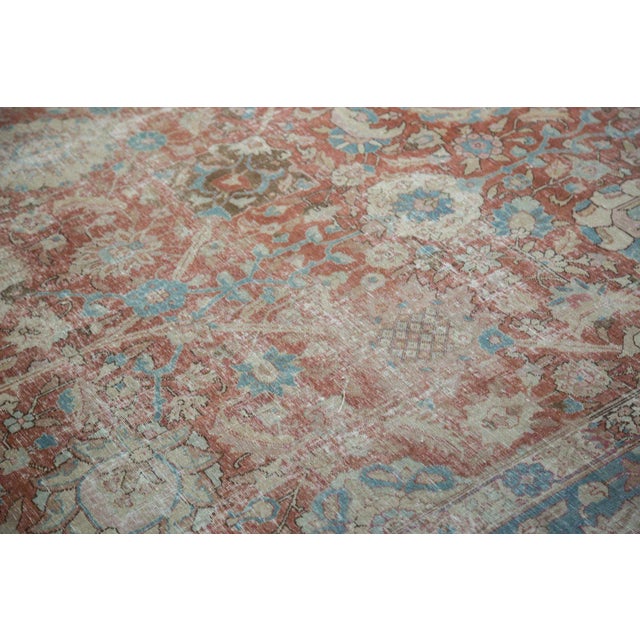 Shabby Chic Vintage Distressed Tabriz Rug - 10'10" X 13'9" For Sale - Image 3 of 13