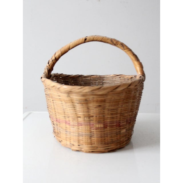 Vintage Gathering Basket For Sale - Image 4 of 11