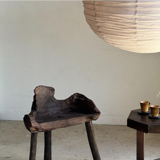 Very Large Round Pinkish Rattan and Natural Linen Pendant Light For Sale - Image 10 of 18