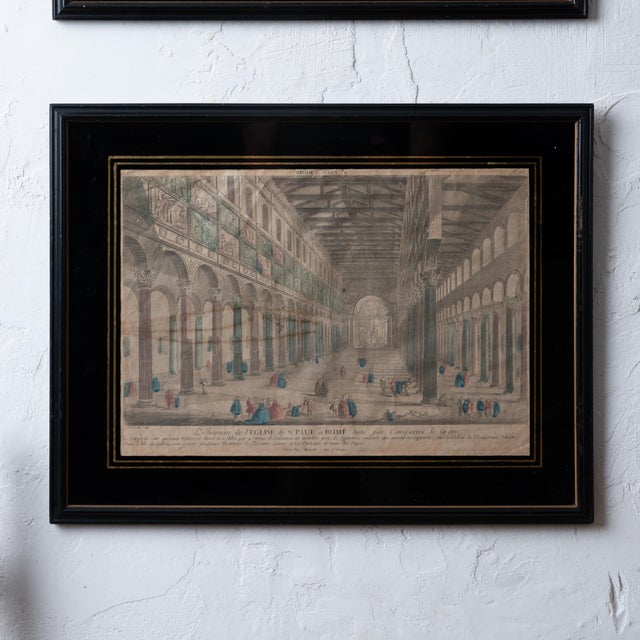 Vue D’Optique of the King’s Cavalry and Saint Paul’s Basilica, 18th Century For Sale - Image 4 of 8