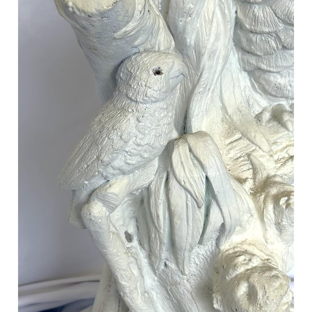 Vintage Mid Century Modern Coastal Tropical Bird Lamp For Sale - Image 16 of 18