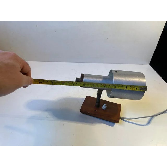 Metal Scandinavian Modern Wall Lamp in Aluminum and Teak from Lyfa, 1960s For Sale - Image 7 of 9