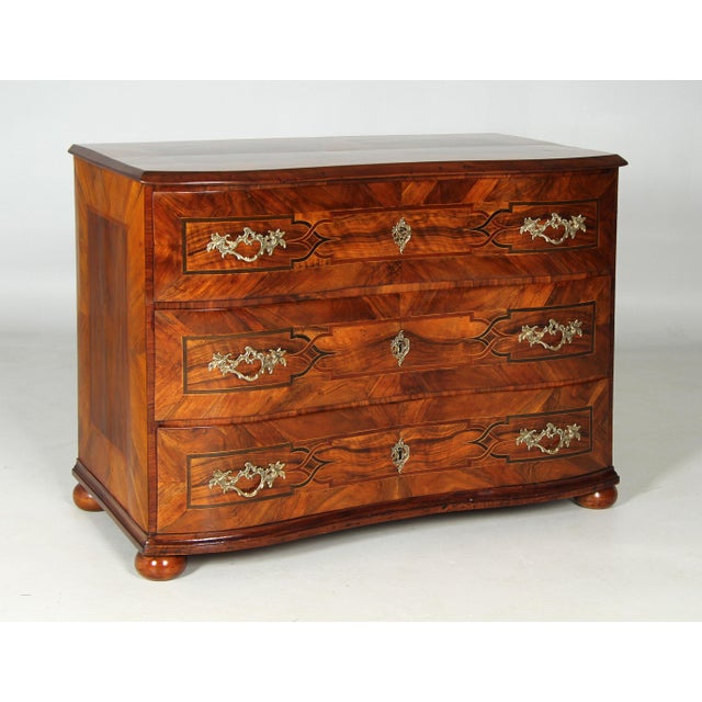 Munich baroque chest of drawers southern germany (munich) walnut, etc. baroque, c. 1750 dimensions: h x w x d: 87 x 116 x...