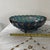 Glass Vintage Indiana Iridescent Carnival Glass Blue Grapefruit Footed Bowl For Sale - Image 7 of 9