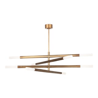 Regina Andrew Wick Steel Chandelier, Natural Brass For Sale