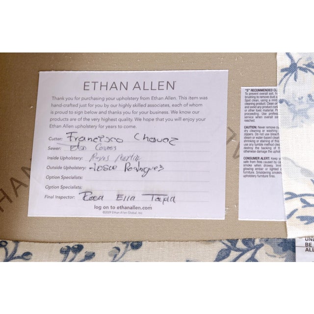 Ethan Allen Chippendale Style Scrolled Wingback Chairs, a Pair For Sale - Image 10 of 10