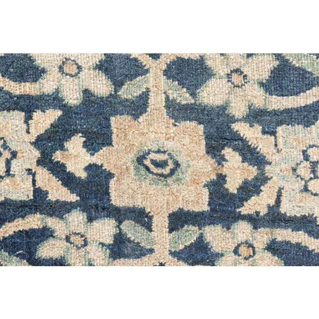 1920s 1920s Persian Meshad Botanic, Beige, Brown and Black Handwoven Wool Rug For Sale - Image 5 of 8