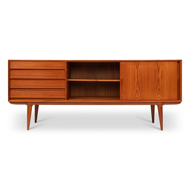 Mid-Century Modern Vintage Danish Mid-Century Omann Jun Møbelfabrik Model 18 Credenza 1960s For Sale - Image 3 of 12