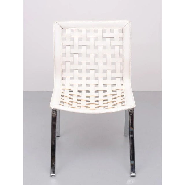 Mid-Century Modern Leather Network Chair by Giancarlo from Fasem, 1980s For Sale - Image 3 of 13