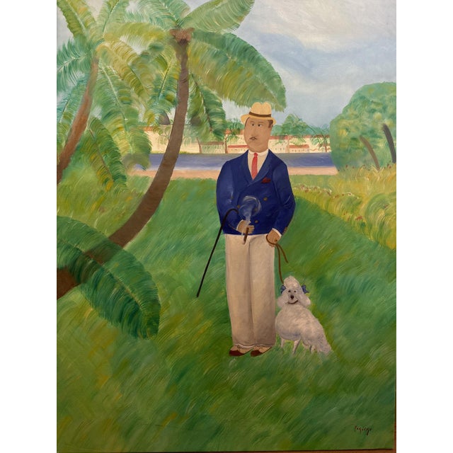 Black Horacio Sosa Cordeo, El Dendy, 1982, Oil on Canvas For Sale - Image 8 of 9