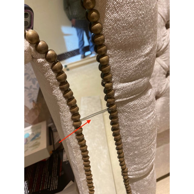 Ivory Bridgitte Ivory Mirror Bed by Haute House - King Size For Sale - Image 8 of 9