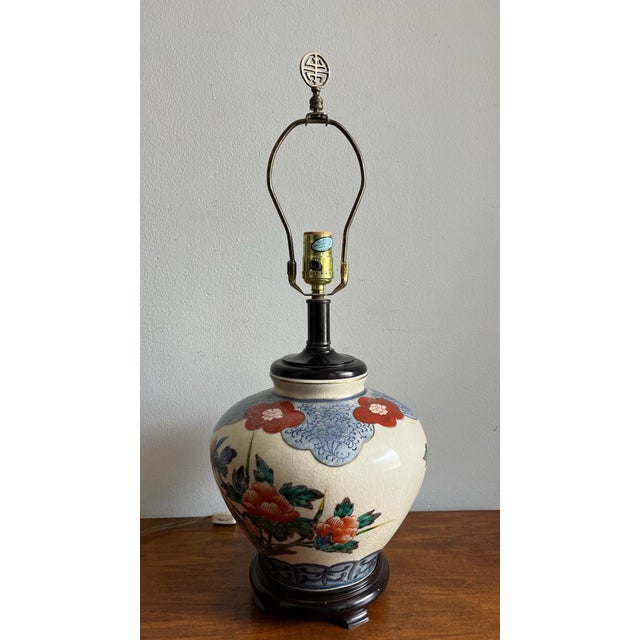 Wood 1970s Chinoiserie Table Lamp For Sale - Image 7 of 11